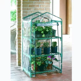 3 polcos fóliaház, üvegház erkélyre, teraszra