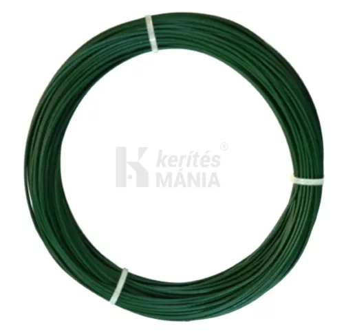 Műanyag bevonatos galvanizált dróthuzal zöld 1,6/2,4 mm x 25 m