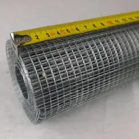   Horganyzott kalitka háló, kalitka rács 6,4 x 6,4mm,  1m x 5m
