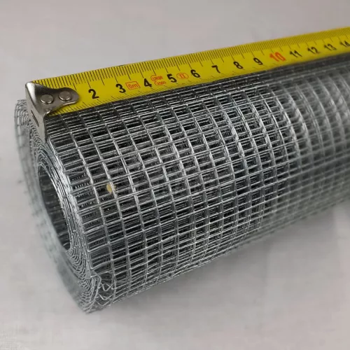Horganyzott kalitka háló, kalitka rács 6,4 x 6,4mm,  1m x 5m