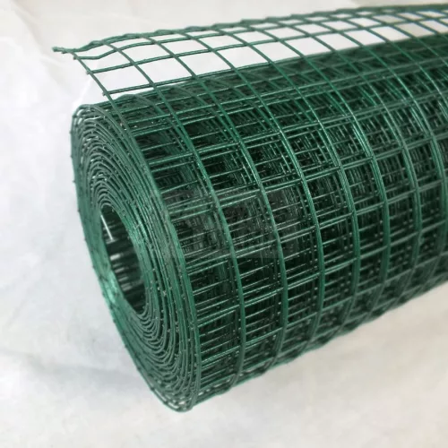 Ponthegesztett kalitka háló, kalitka rács 12,7x12,7mm, zöld 1m x 25m
