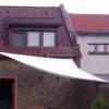 Háromszög alakú napvitorla vízlepergető bevonattal, 3,6 x 3,6 x 3,6 m bézs