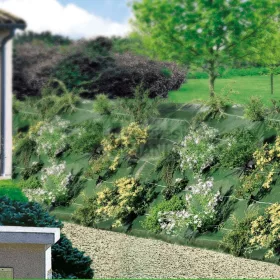   Rézsű növény fólia, szőtt geotextília zöld - fekete 1,5 x 100 m