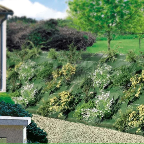 Rézsű növény fólia, szőtt geotextília zöld - fekete 1,5 x 100 m