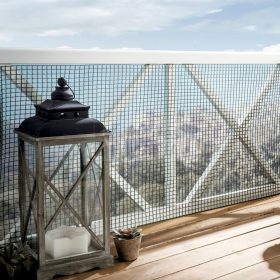 Műanyag kertirács, rács 10x10mm, fekete 1 x 25m