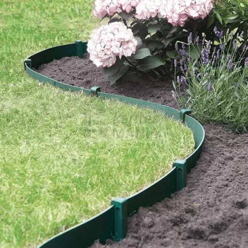 Hajlítható műanyag ágyásszegély 10 m Etik Bordura zöld