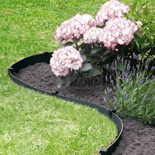 Hajlítható műanyag ágyásszegély 10 m Etik Bordura fekete