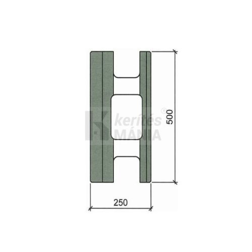 Fabeton zajvédő fal építő zsalu elem 25 cm sárga