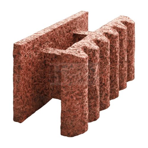 Fabeton zajvédő fal építő bordás zsalu elem 25 cm barna