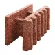 Fabeton zajvédő fal építő bordás zsalu elem 30 cm barna