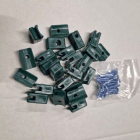 Drótrögzítő, huzalvezető csavarral, zöld 24 db 