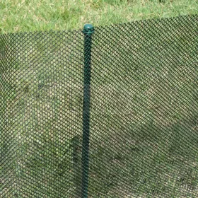   Pvc bevonatú acéloszlop műanyag rácshoz, zöld 100 cm hosszú