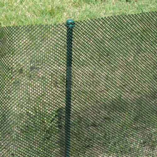 Pvc bevonatú acéloszlop műanyag rácshoz, zöld 120 cm hosszú