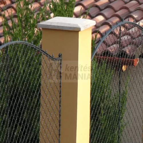 Leier kerítés fedkő 35x35 cm – kúpos fedkő pillérre