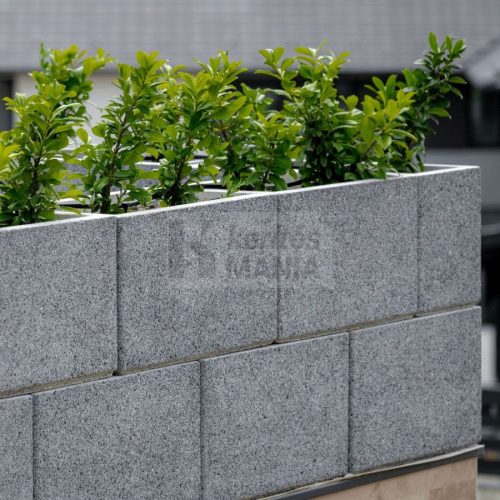 Beton virágtartó láda 60 x 30 x 30 cm, Berlin finommosott