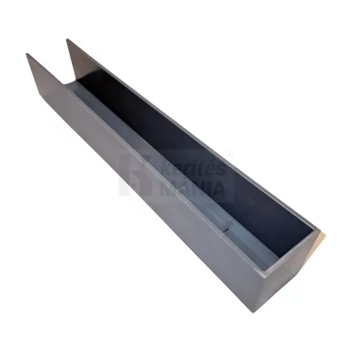 Betontartó műanyag U profil köroszlophoz 30 cm, szürke
