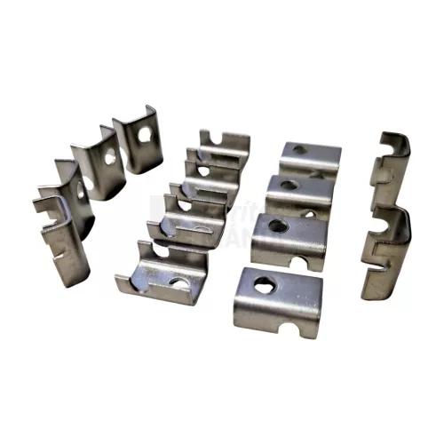 Rozsdamentes háló és táblarögzítő, hídkapocs 