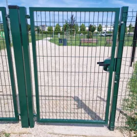   Ecoline egyszárnyú kapu utcafrontra 100 cm x 100 cm Ral 6005 zöld