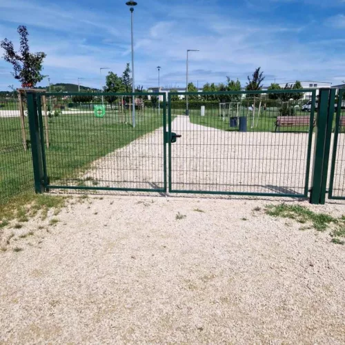 Ecoline kétszárnyú kapu, Ral 6005 zöld ,  300 x 100 cm