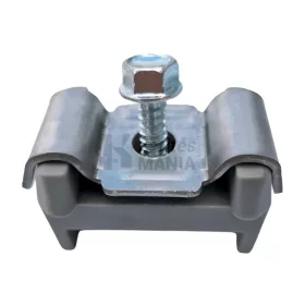   Táblás kerítés rögzítő  szürke talpas, rozsdamentes lemezzel