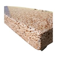 Vörös műkő kerítés fedlap, pillér fedkő