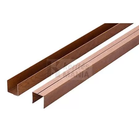 U fogadó profil zárt kerítéselemhez aranytölgy famintás