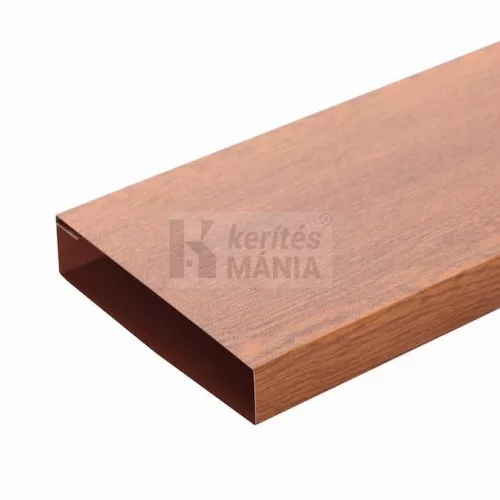 Lemez kerítésléc zárt profil 15 cm magas, aranytölgy