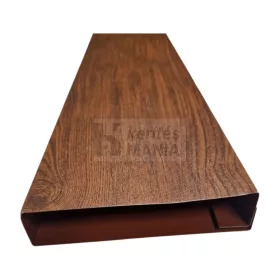 Lemez kerítésléc zárt profil 10 cm magas, dió